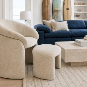 HANCHA — Modern accent chair with ottoman (03-82-64-95)