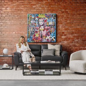 GAMARRA — 100% leather modern contemporary sofa (25-94-16-20)