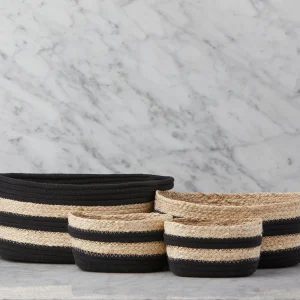 BURON — Set of 4 maize and cotton rope baskets