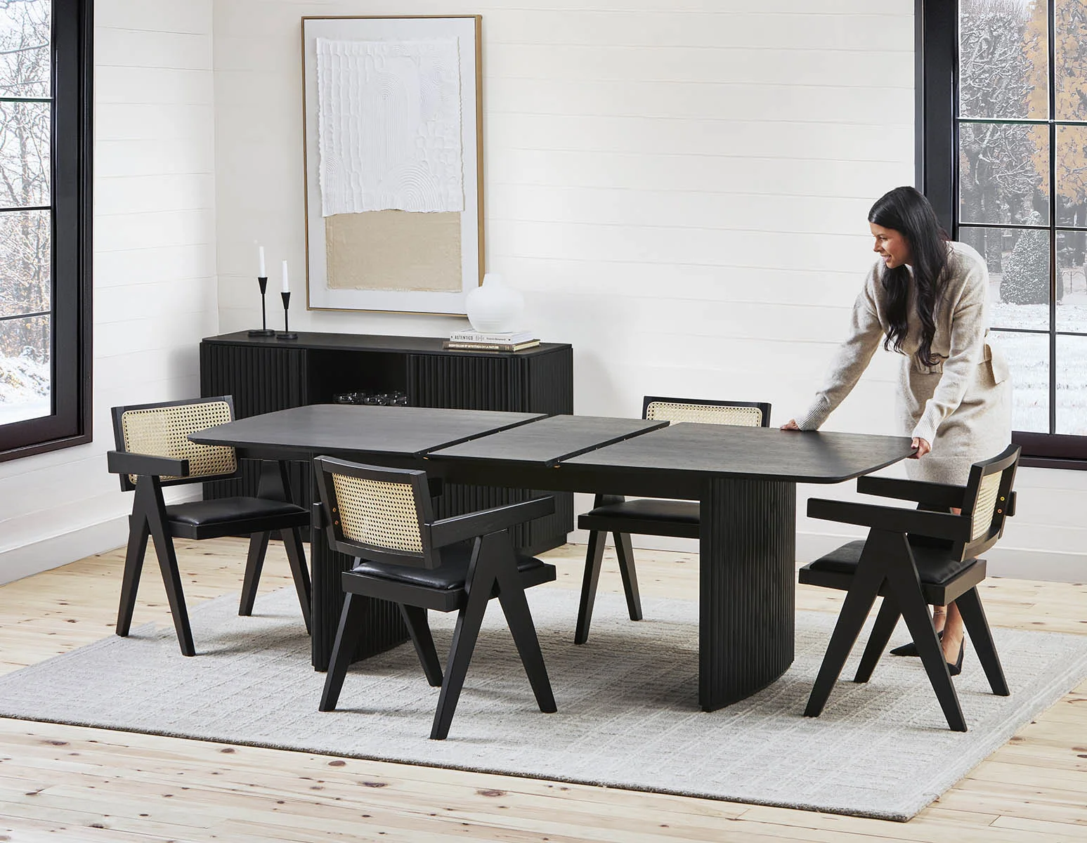 LESTER — Extendable dining table 180 cm to 220 cm (83-65-40-20) - Image 16