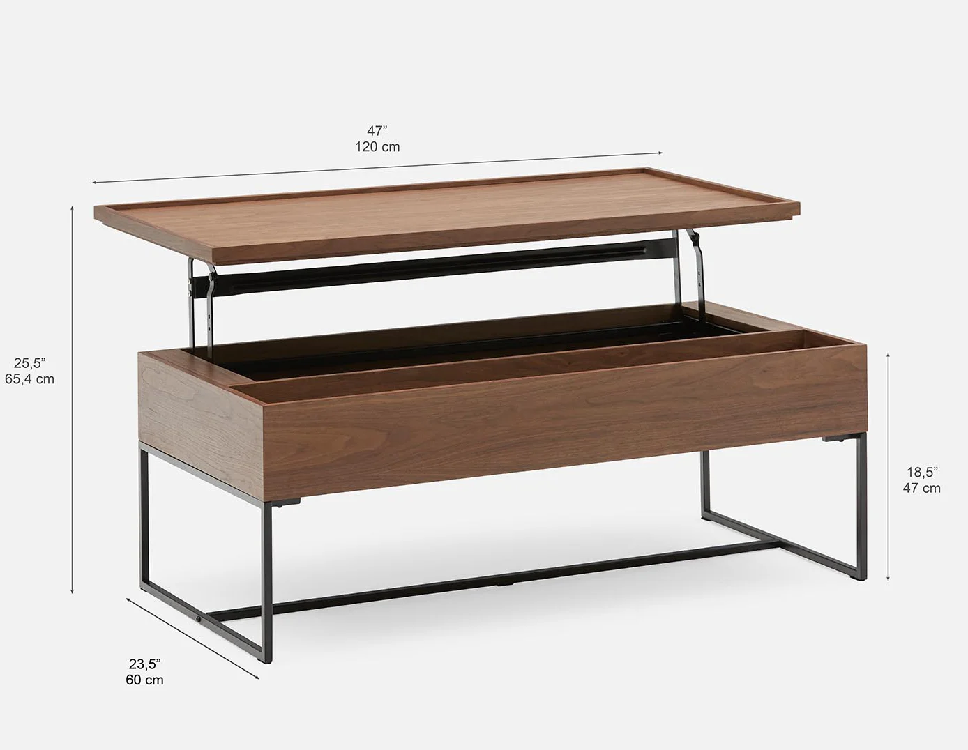 MATTEO — Coffee table with storage 120 cm - Image 9