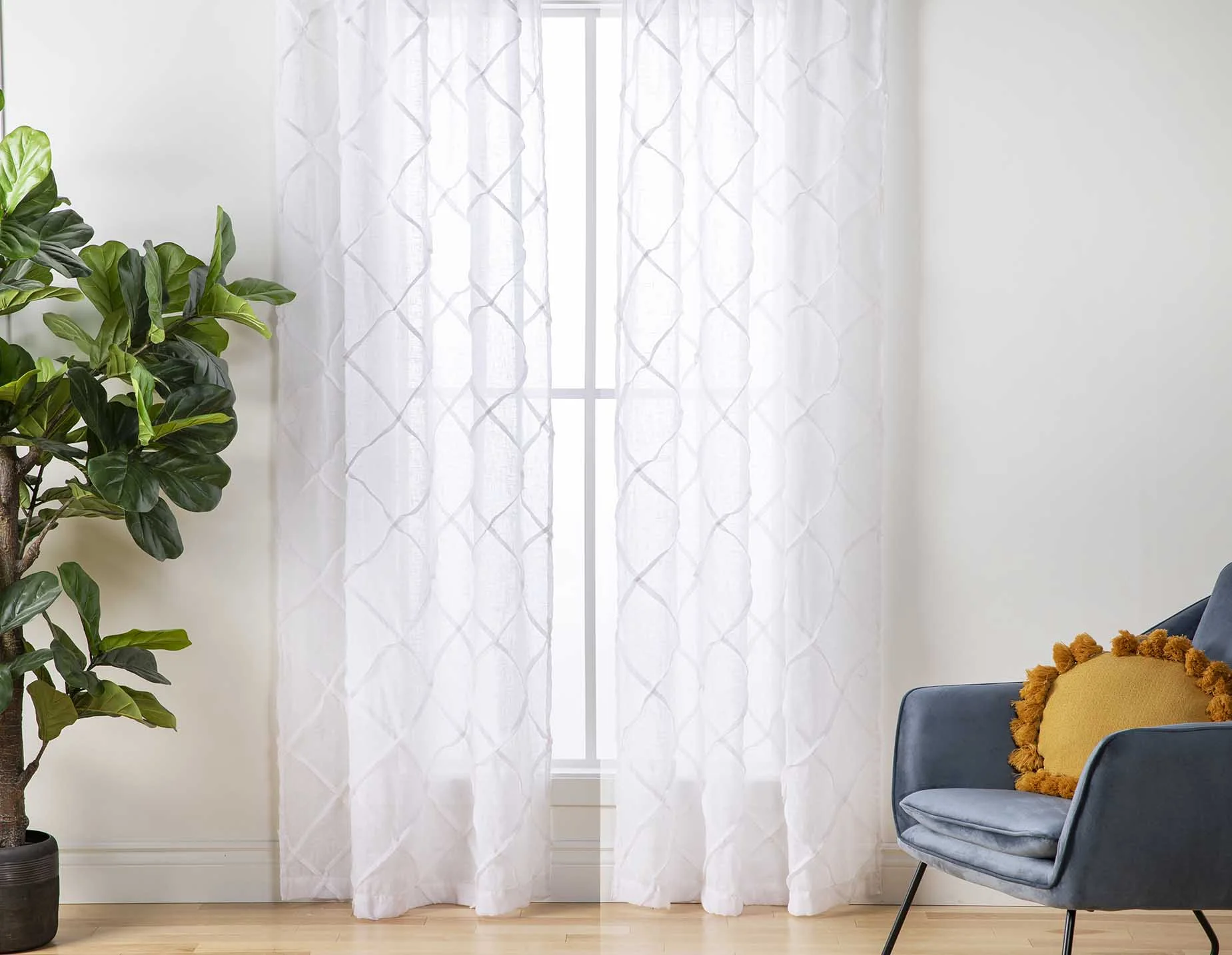 HAWTHORNE — Set of 2 sheer curtain panels (95-89-91-10) - Image 5
