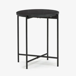 DENVER — Round marble end table 45cm (93-43-15-20)