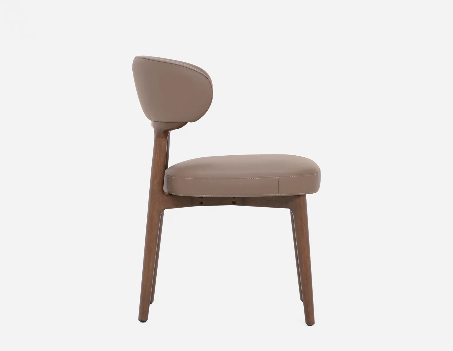 SEVILLE — 100% leather mid-century dining chair (48-33-04-93) - Image 11