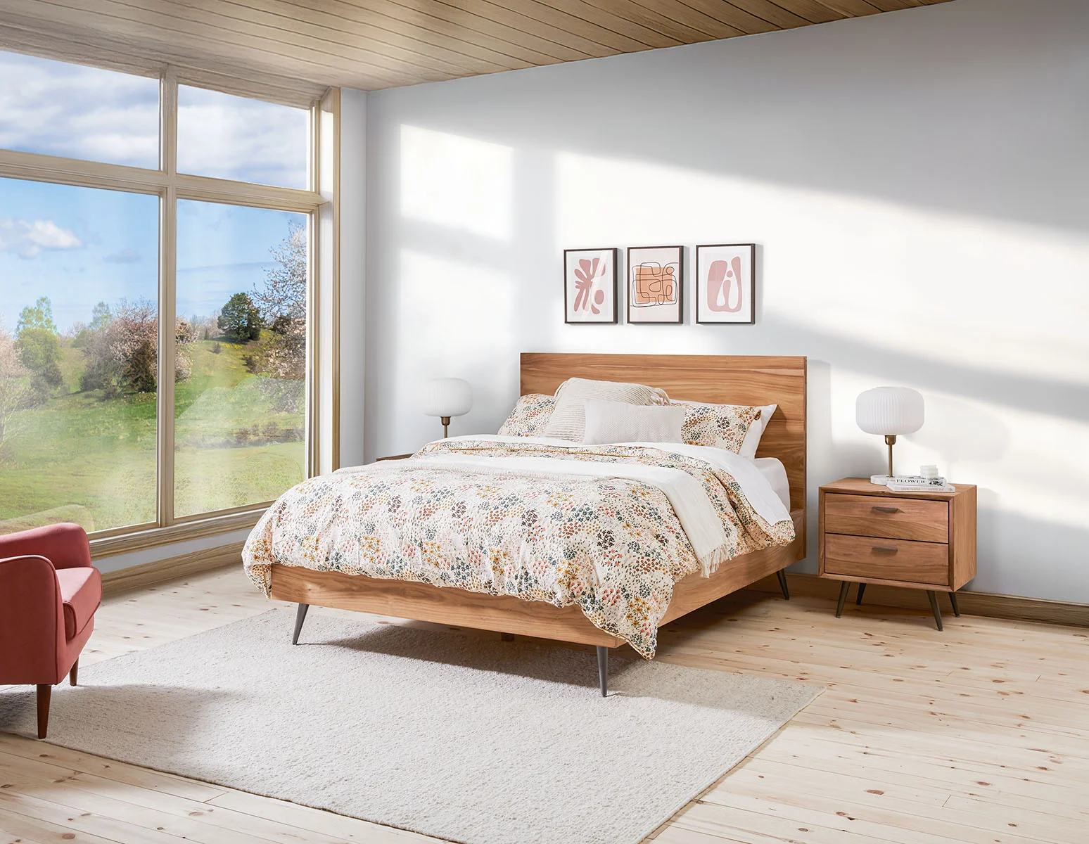 JENSON — Rosewood queen size bed