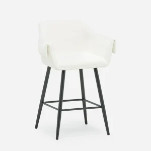 RALPH — Mid-century upholstered counter stool 66cm