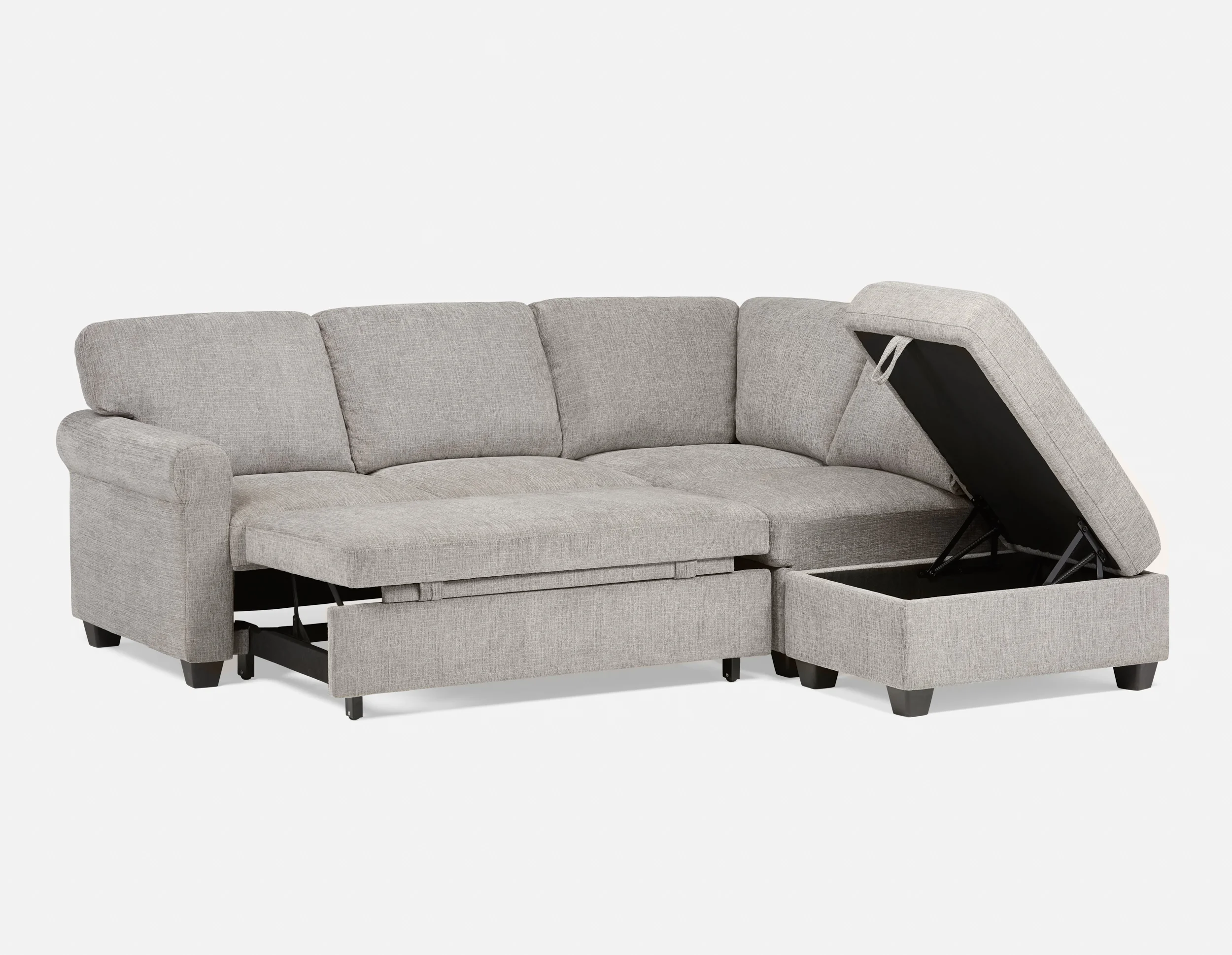 DELPHINE — Traditional right-facing sectional sofa-bed with storage (28-94-59-30) - Image 13