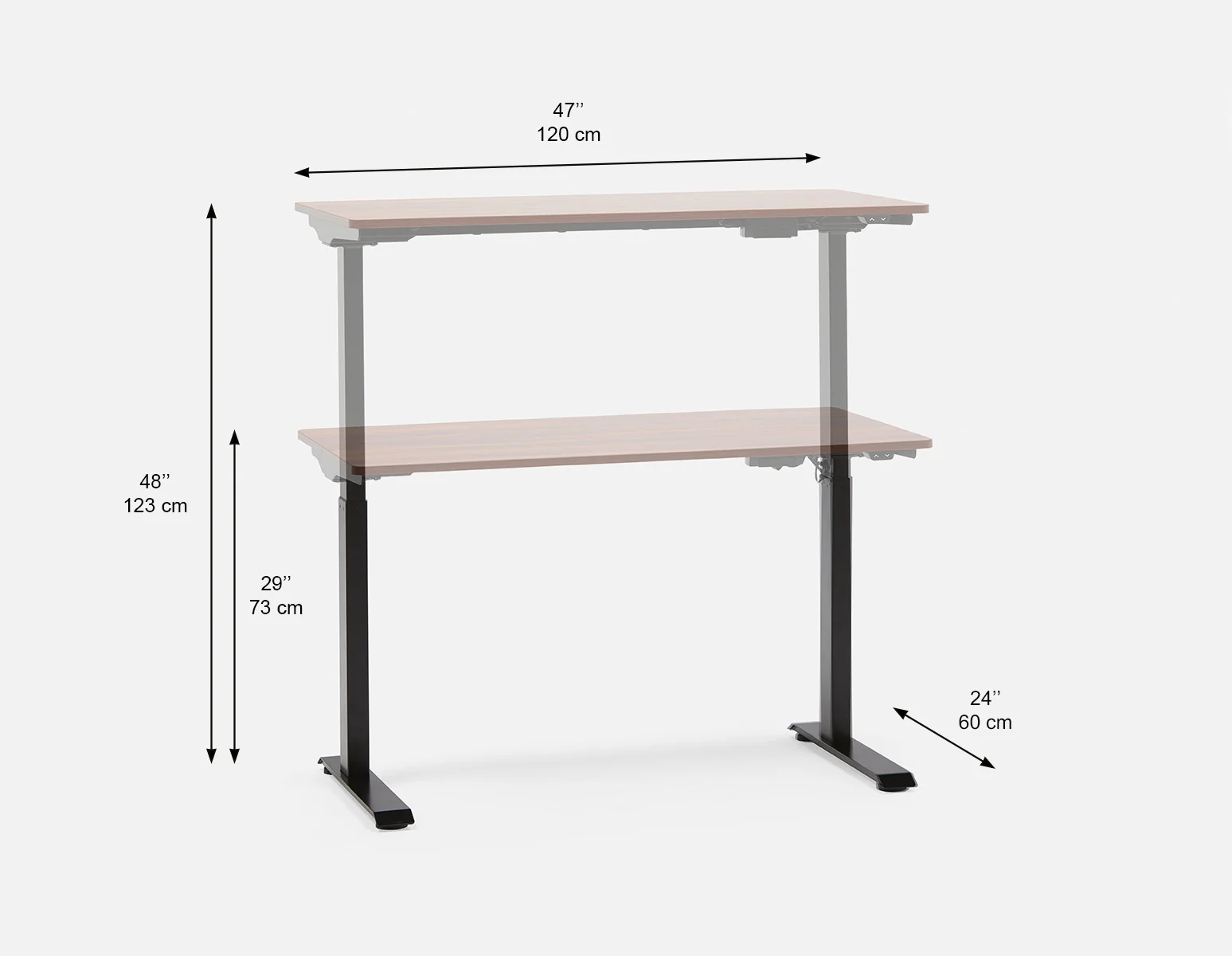 LEVER — 2-stage single motor electric desk 120 cm (top included) (75-59-31-97) - Image 9