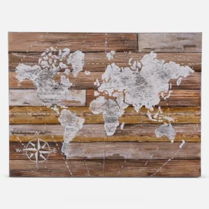 MONDE — Hand-painted wall art 120 cm x 90 cm