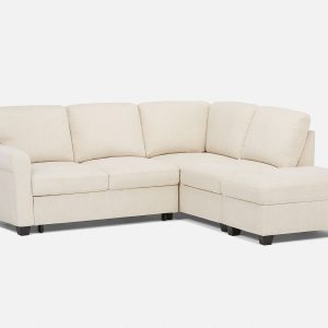 DELPHINE — Traditional right-facing sectional sofa-bed with storage (28-94-59-95)