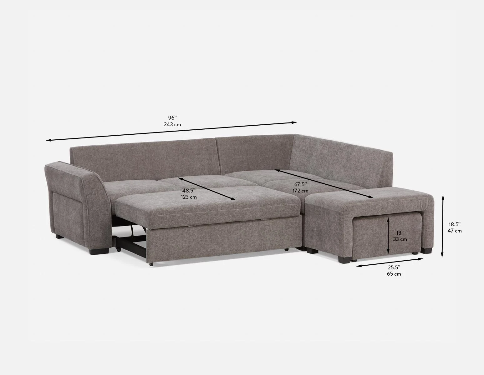 MINNESOTA — Right-facing sectional sofa-bed with storage (05-26-28-30) - Image 16