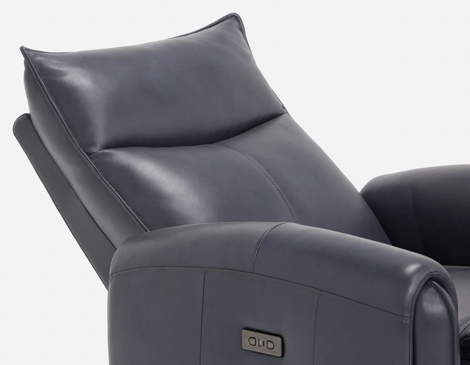 CALVERO — Contemporary power-reclining and glider 100% leather armchair with usb port (84-12-10-60) - Image 6