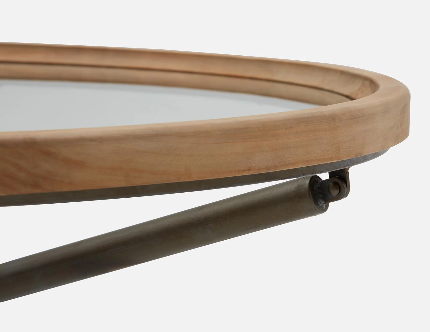 KAY — Fir wood coffee table with tempered glass top 100 cm (45-27-12-42-D) - Image 4