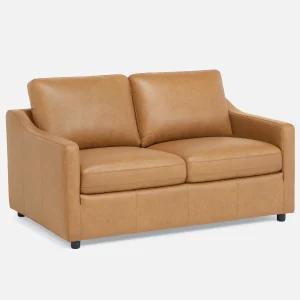 LIMA — Modern 100% leather loveseat