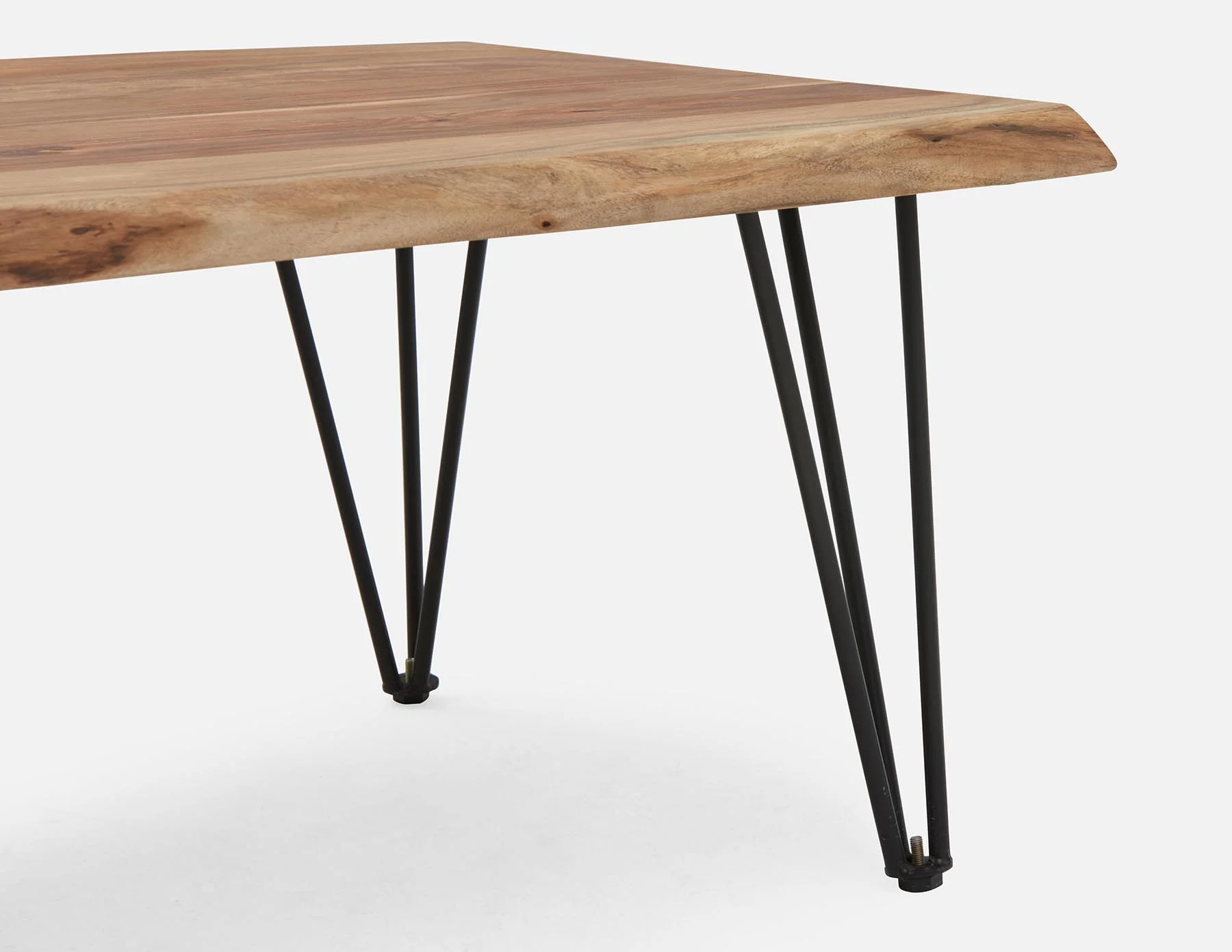 RENO — Solid acacia wood coffee table 120 cm - Image 4