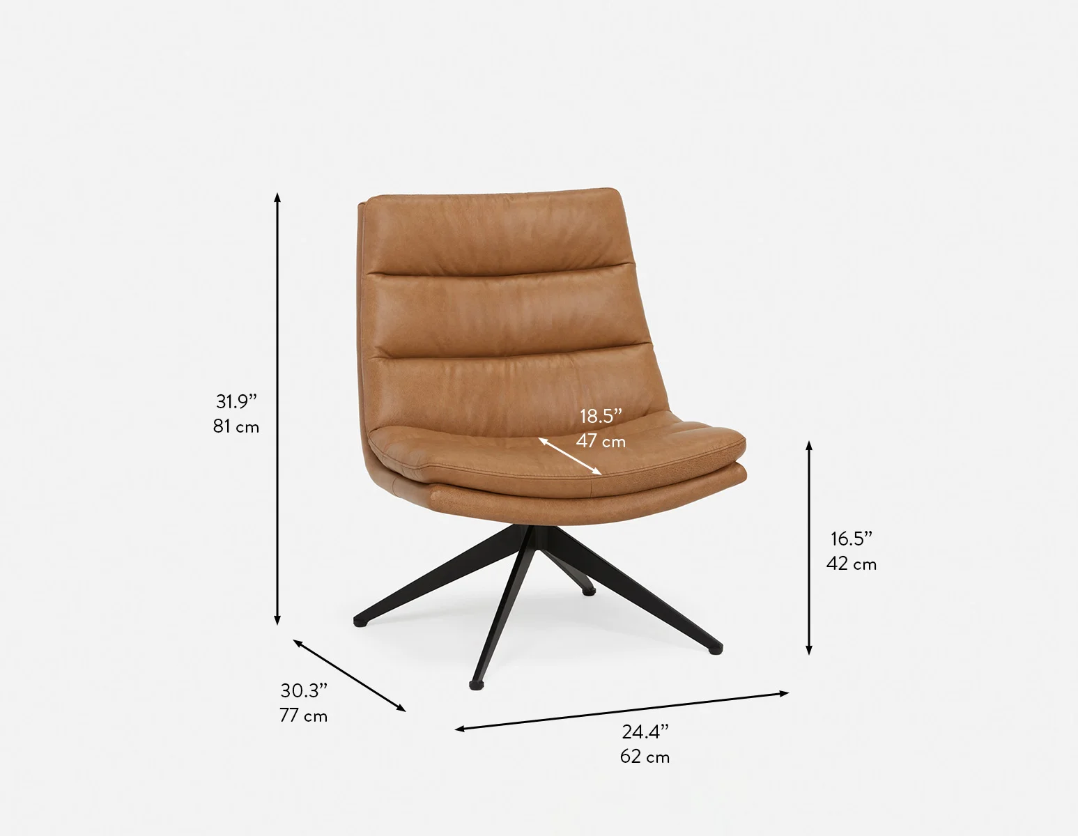DORADA — 100% leather swivel armchair (30-74-04-49) - Image 11