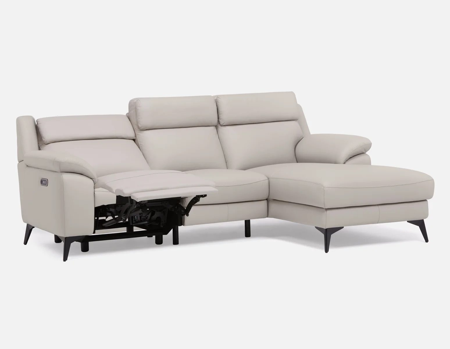 GIRONA — 100% leather power reclining right-facing sectional sofa - Image 12