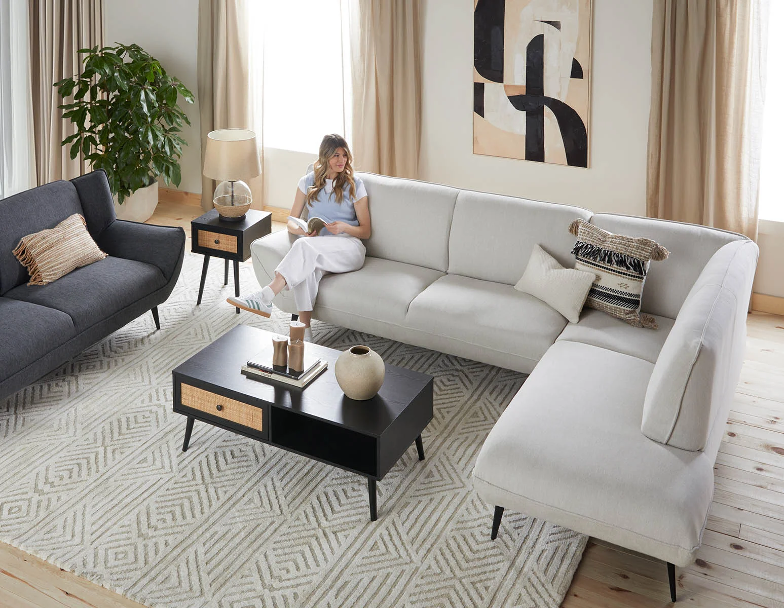 MARJORIE — Modern contemporary sectional-sofa (50-23-96-95)