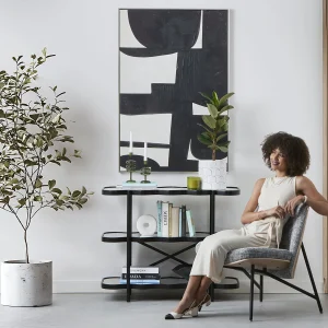 KAYRA — 3-tier mirrored Shelves 100 cm