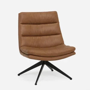 DORADA — 100% leather swivel armchair (30-74-04-67)