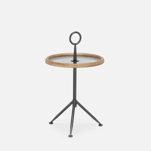 ELLIE — Mid-century modern round end table 43cm