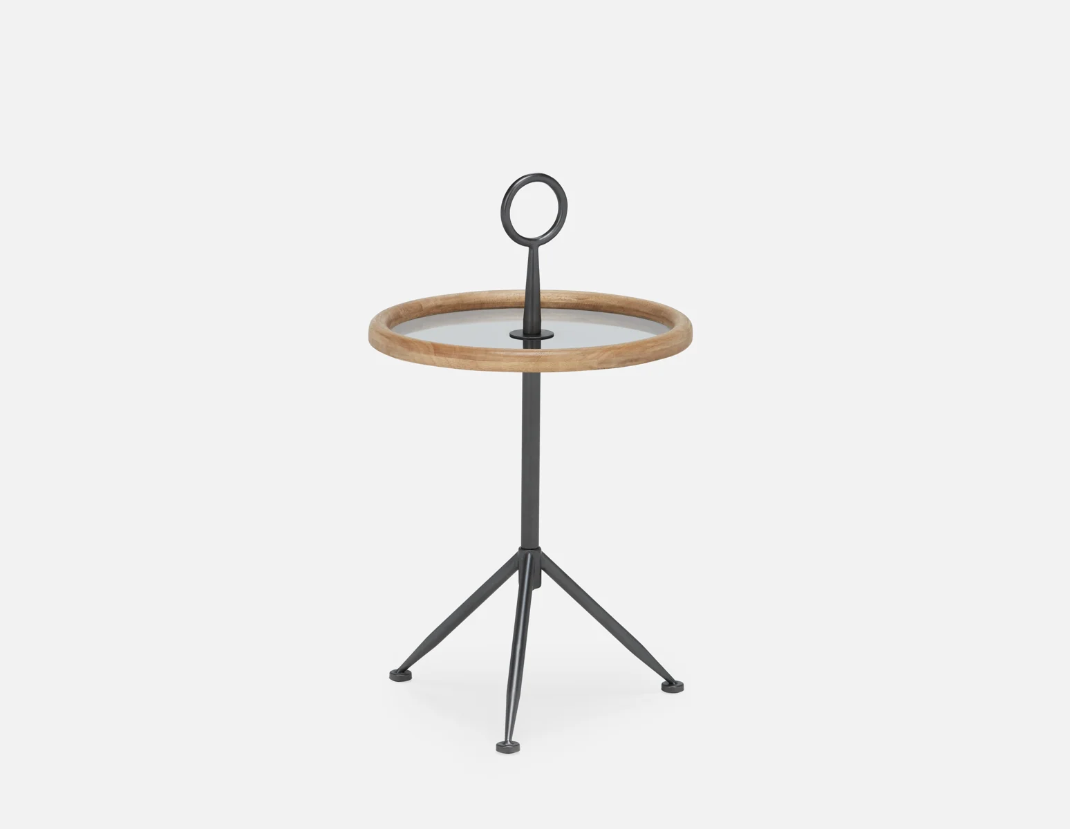 ELLIE — Mid-century modern round end table 43cm