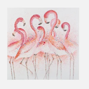 FLAMAND — Hand-painted wall art 100 cm x 100 cm