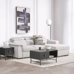 ODETTE — Contemporary right-facing sectional sofa-bed with storage (85-58-17-95)