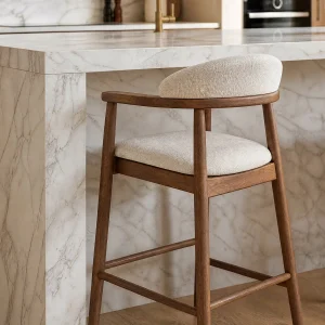 JOSY — Mid-century counter stool 66cm (57-68-18-95)
