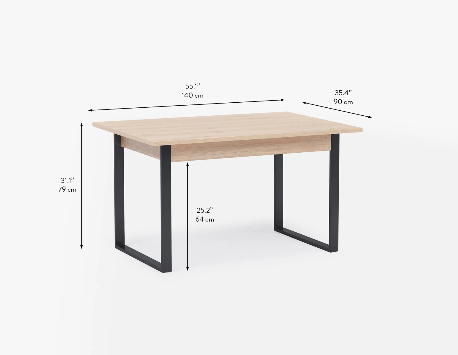 RYA — Modern contemporary dining table 140cm - Image 7
