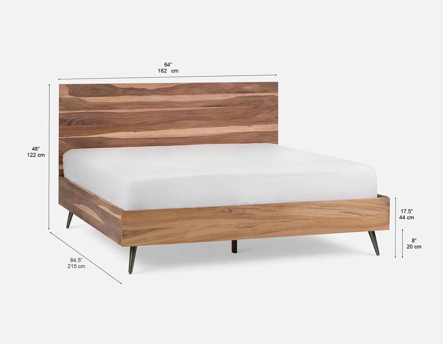 JENSON — Rosewood queen size bed - Image 9