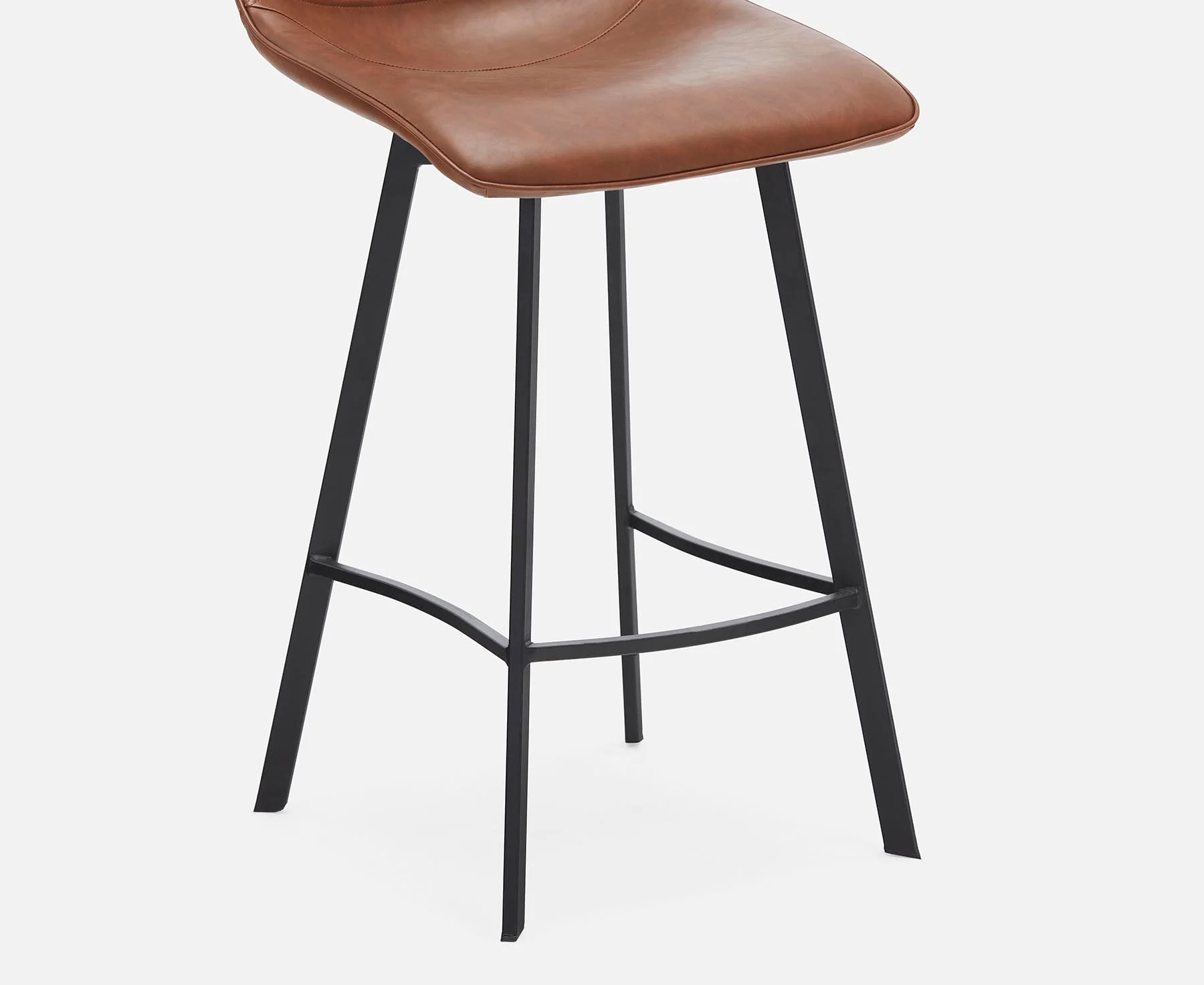 MALI — Mid-century modern bar stool with backrest 76 cm (55-54-87-96) - Image 3