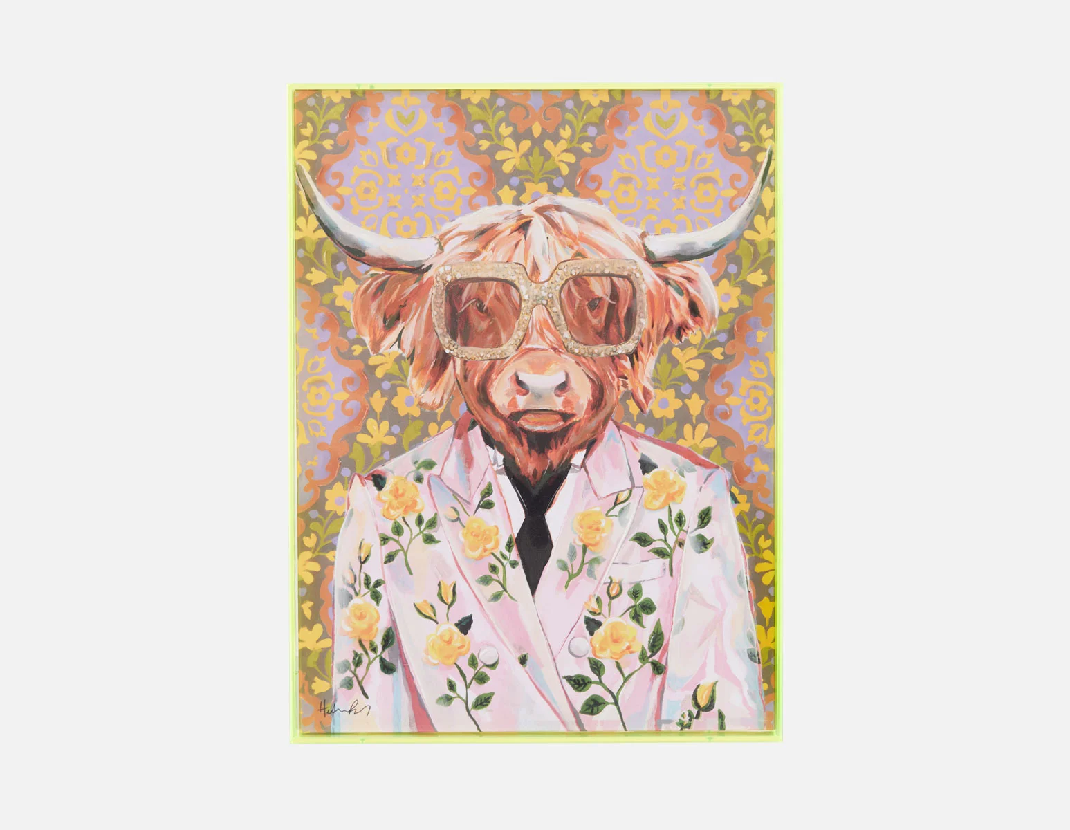 GOLDIE III — Acrylic shadow box art 45 x 60 cm
