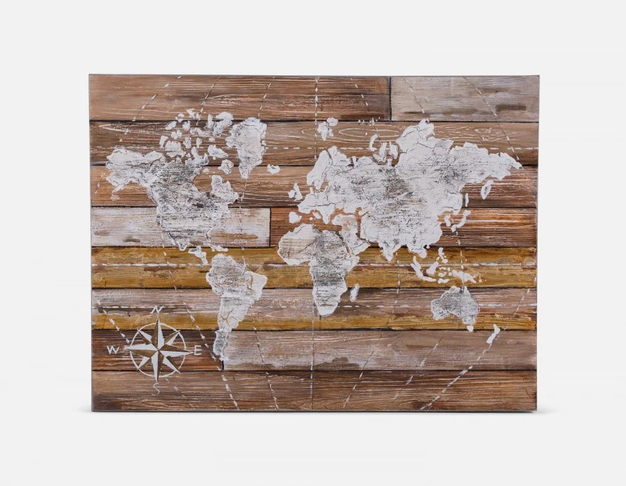 MONDE — Hand-painted wall art 120 cm x 90 cm - Image 2