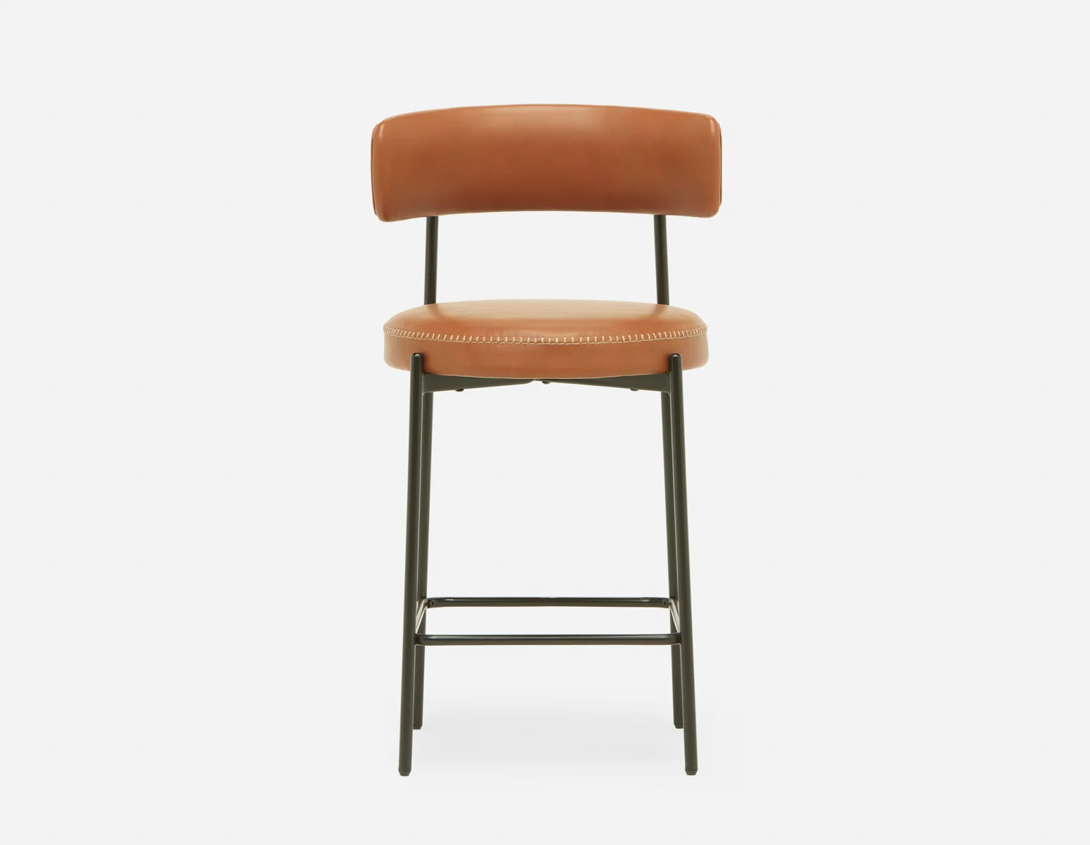 KURO — Industrial-modern counter stool with backrest 66cm (18-31-83-96) - Image 2