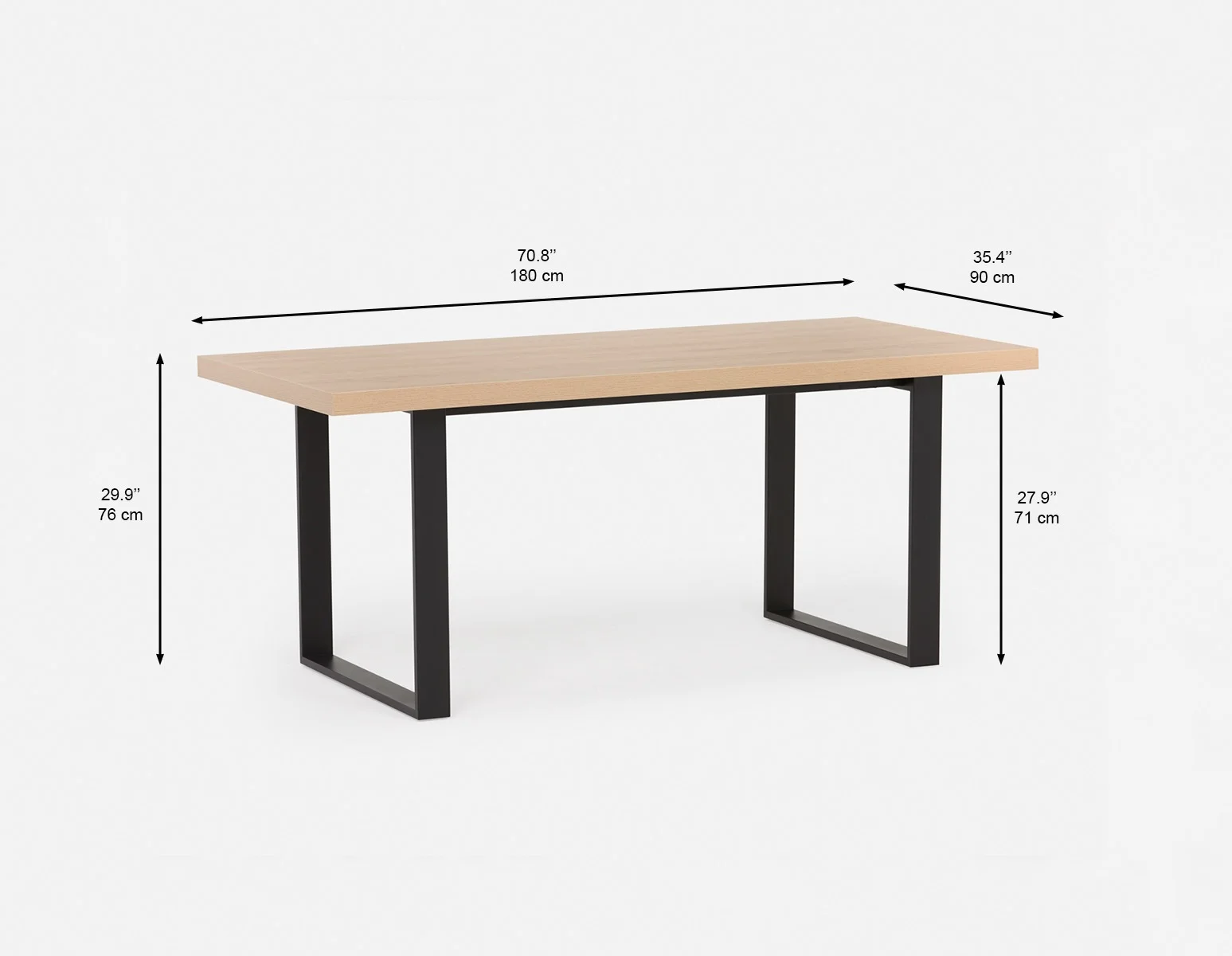KIERA — Modern dining table 180cm (73-57-05-04) - Image 9