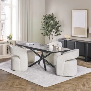 TUVA — Modern contemporary extendable ceramic dining table 160cm-200cm