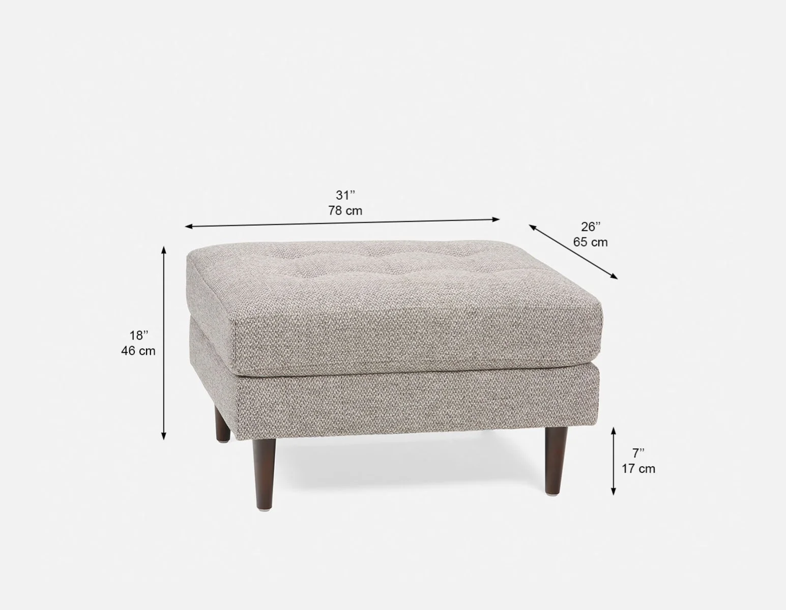KINSEY — Tufted ottoman (39-46-83-30) - Image 5
