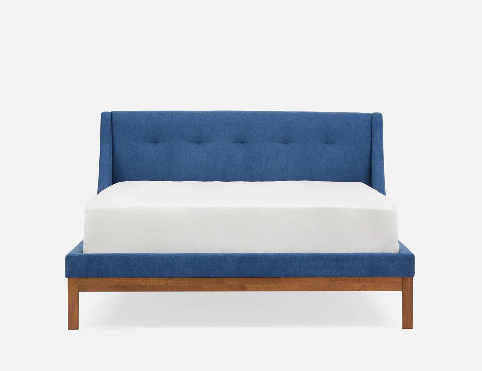 MUROL — Mid-century modern tufted upholstered wingback queen size bed (67-18-90-60) - Image 2