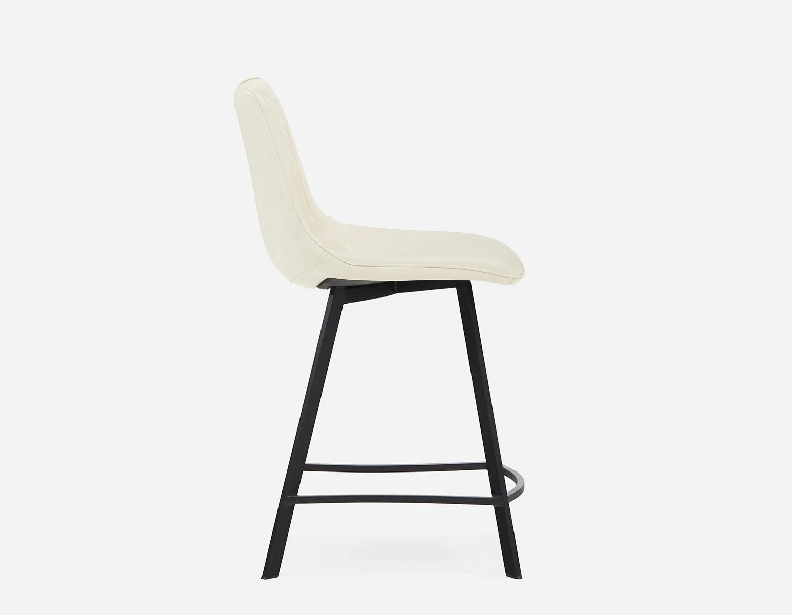 MALI — Mid-century modern counter stool with backrest 61 cm (68-92-91-96) - Image 6