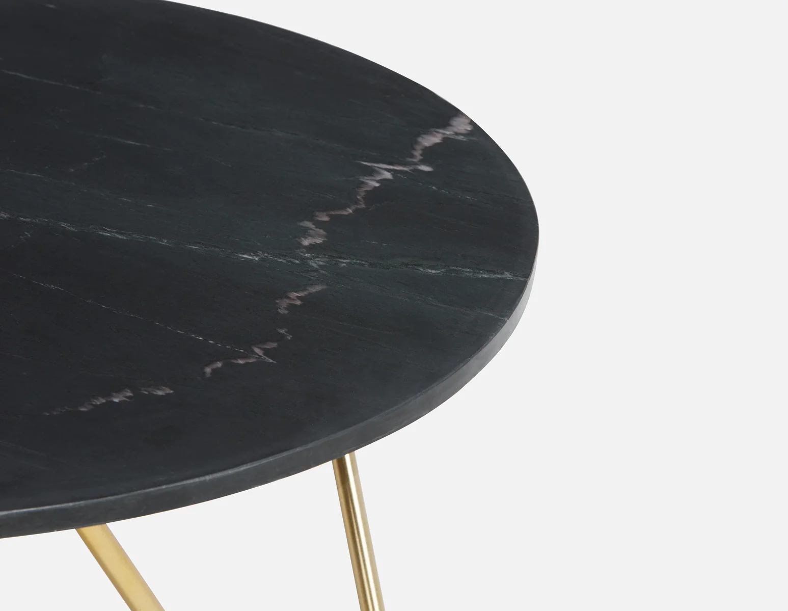 AKOT — Round marble coffee table 75 cm with gold-colored metal legs (23-73-87-20) - Image 2