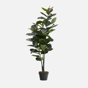 FICUS ELASTICA — Artificial potted plant 130 cm
