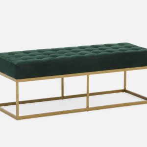 TADEO — Tufted velvet bench 122 cm (21-10-58-70)