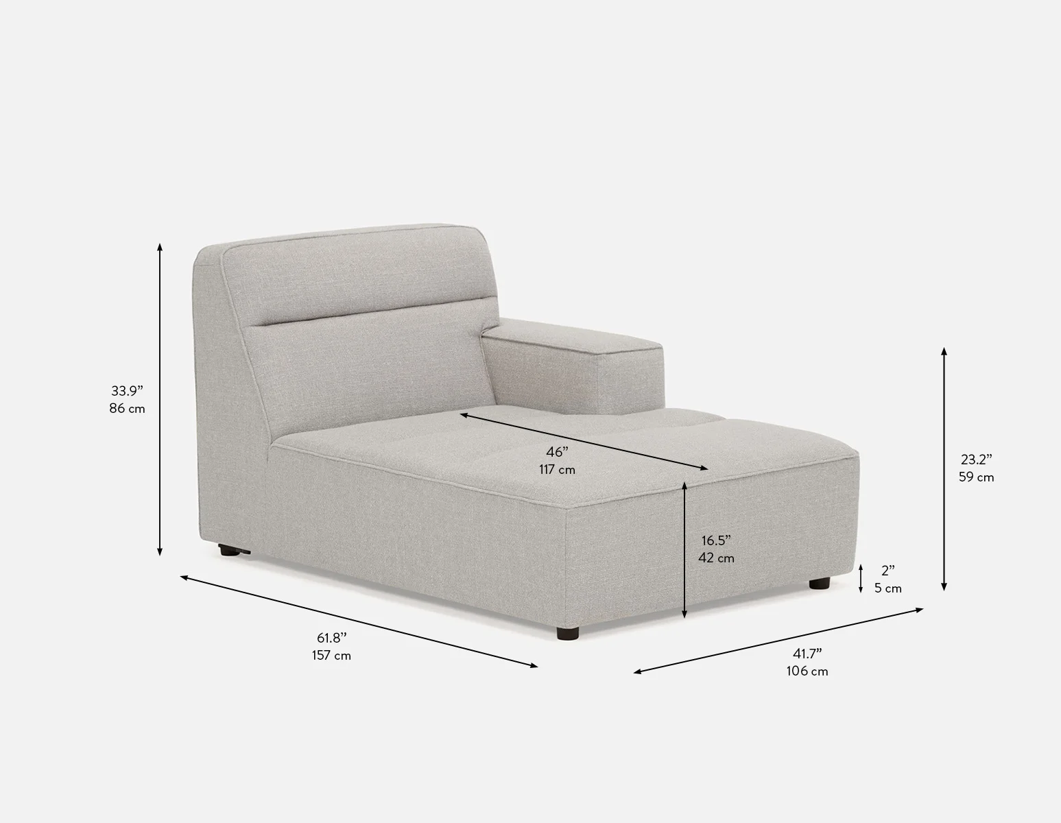 REVAN — Modern right-side modular lounge chair with arm customize to fit your space (08-45-29-30) - Image 10
