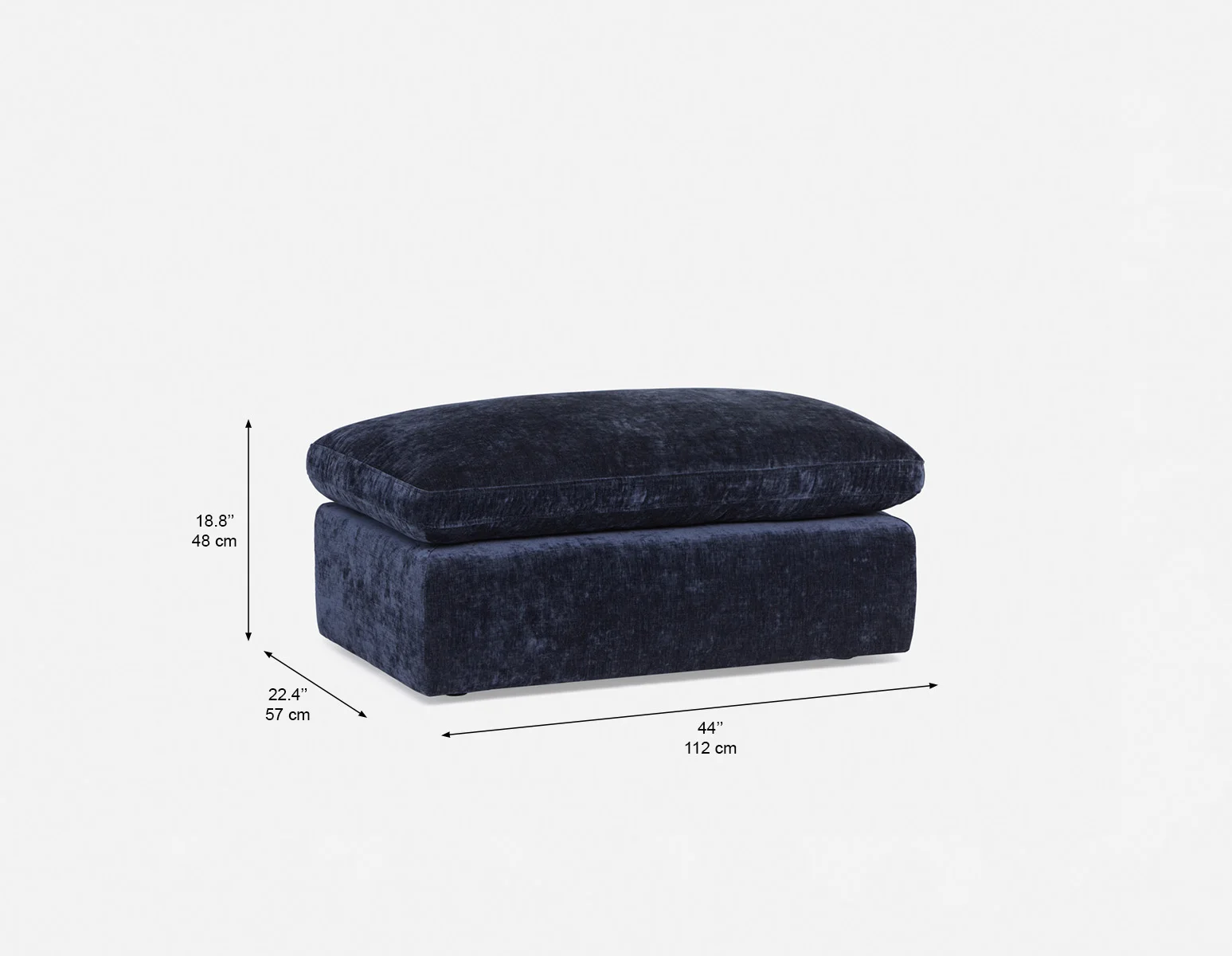 CHABLIS — Luxurious ottoman 44" x 22" (22-74-92-84-60) - Image 7