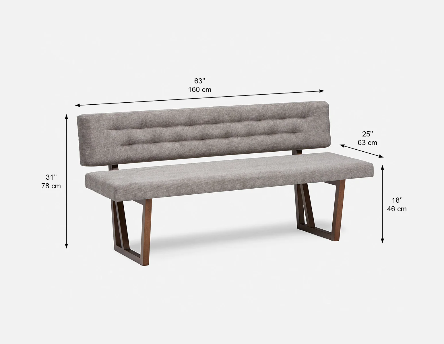 SYLVIA — Bench with tufted backrest (49-76-99-30) - Image 6