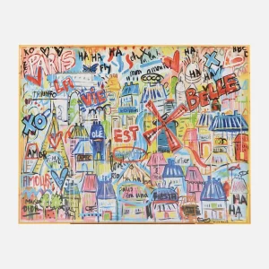 CITY CDG — Acrylic shadow box art 85 x 110 cm