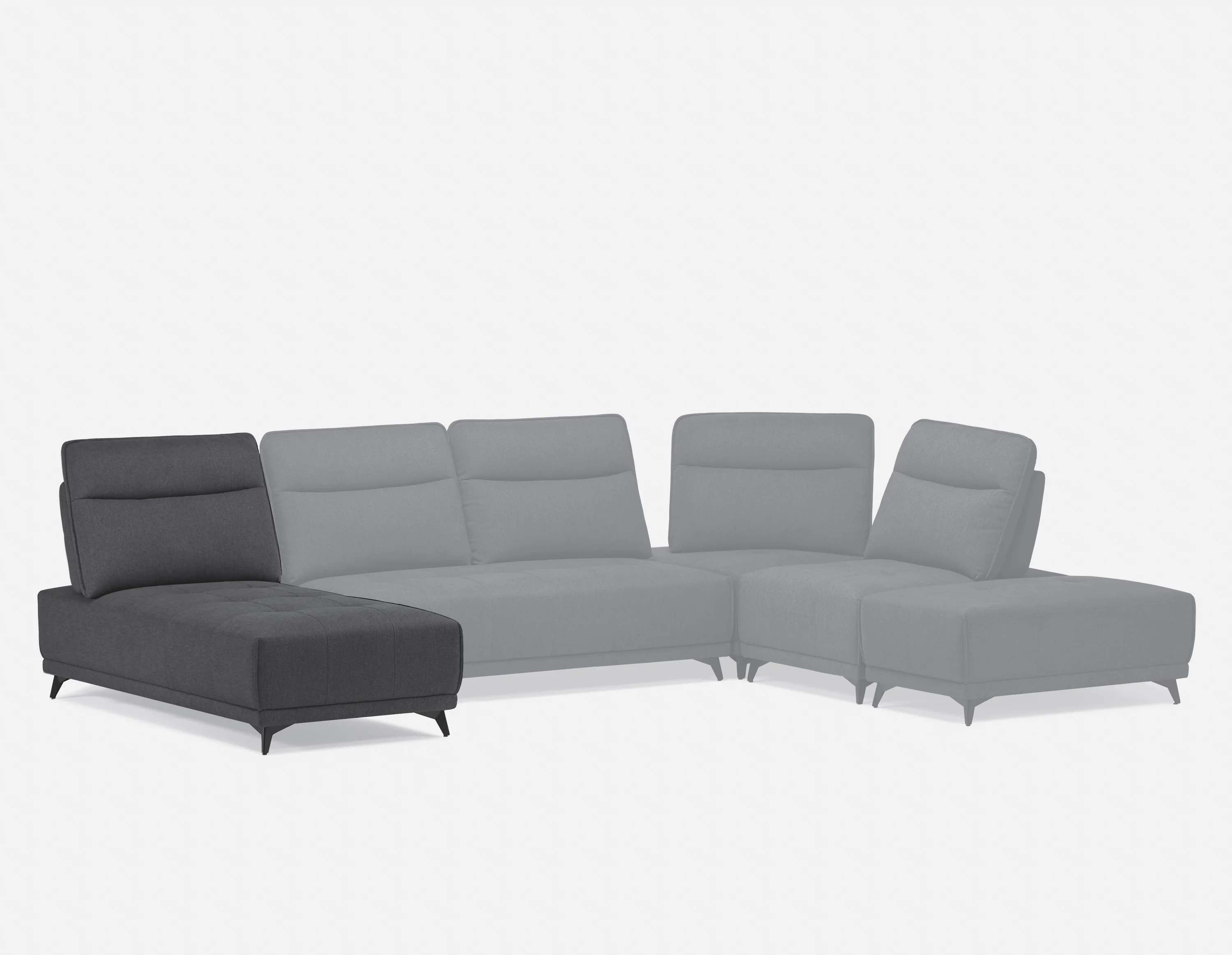 SIMON — Modern contemporary lounger with adjustable backrest (60-33-51-30-D) - Image 2