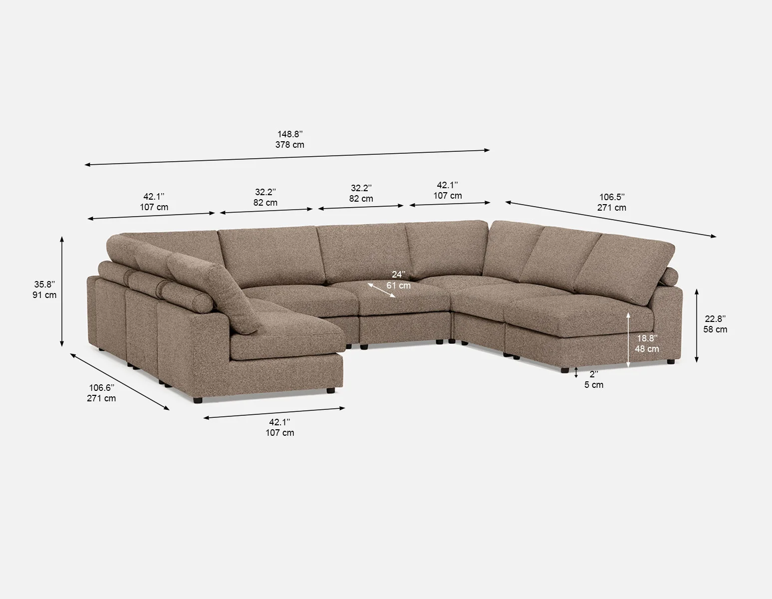 OLISA — 8-pc modular interchangeable sofa (99-08-00-52) - Image 8
