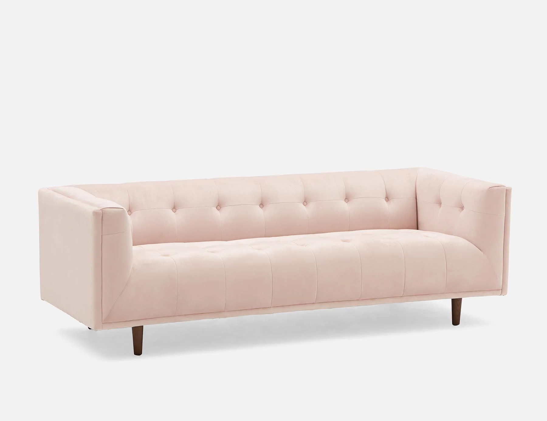 LORETTA — Mid-century modern velvet 3-seater sofa (18-76-63-68) - Image 2